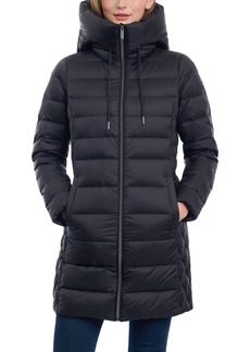 Michael Michael Kors Women's Petite Hooded Down Packable Puffer Coat, Created for Macy's - Black
