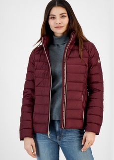 Michael Michael Kors Women's Hooded Packable Down Puffer Coat, Created for Macy's - Merlot