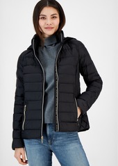 Michael Michael Kors Women's Hooded Packable Down Puffer Coat, Created for Macy's - Black