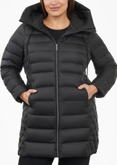 Michael Michael Kors Women's Plus Size Hooded Down Packable Puffer Coat, Created for Macy's - Luggage