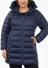 Michael Michael Kors Women's Plus Size Hooded Down Packable Puffer Coat, Created for Macy's - Luggage