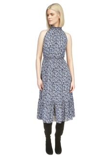 Michael Michael Kors Women's Printed Halter Midi Dress - Admiral