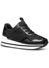 Michael Michael Kors Women's Raina Lace-Up Trainer Running Sneakers - Black
