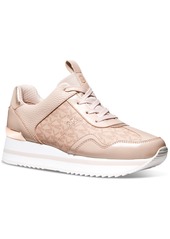 Michael Michael Kors Women's Raina Lace-Up Trainer Running Sneakers - Vanilla