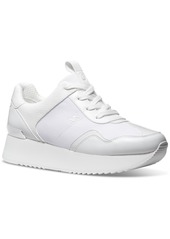 Michael Michael Kors Women's Raina Lace-Up Trainer Running Sneakers - Optic White