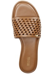 Michael Michael Kors Women's Saylor Perforated Slide Sandals - Luggage