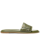 Michael Michael Kors Women's Saylor Perforated Slide Sandals - Smokey Olive