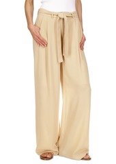 Michael Michael Kors Women's Self-Sash Drapey Crepe Wide-Leg Pants - Buff