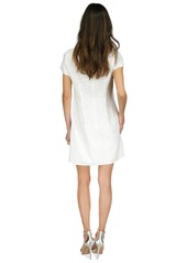 Michael Michael Kors Women's Sequined Short-Sleeve Mini Dress - White