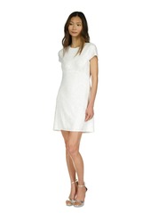 Michael Michael Kors Women's Sequined Short-Sleeve Mini Dress - White