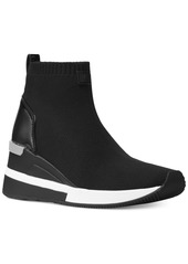 Michael Michael Kors Women's Skyler Wedge Bootie Sock Sneakers - Black