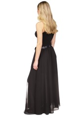 Michael Michael Kors Women's Smocked Belted Maxi Dress - Black