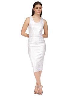 Michael Michael Kors Women's Tonal-Print Sequined Midi Skirt - Silver