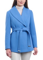 Michael Michael Kors Women's Wool Blend Belted Coat - Midnight Blue