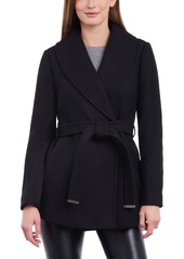 Michael Michael Kors Women's Wool Blend Belted Coat - Crew Blue