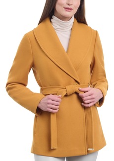 Michael Michael Kors Women's Wool Blend Belted Coat - Marigold