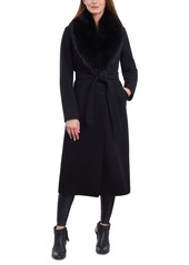 Michael Michael Kors Women's Wool Blend Belted Coat - Dark Iris