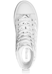 Michael Michael Kors Women's Zebra Sequin High-Top Sneakers - Optic White/ Silver