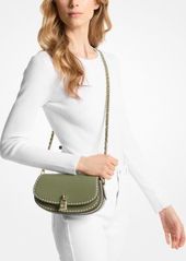 Michael Kors Mila Small Hand-Stitched Leather Shoulder Bag