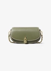 Michael Kors Mila Small Hand-Stitched Leather Shoulder Bag