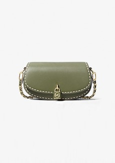 Michael Kors Mila Small Hand-Stitched Leather Shoulder Bag