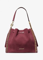 Michael Kors Mina Large Suede Chain Shoulder Bag