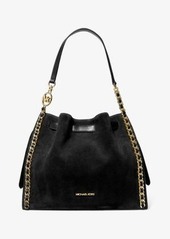 Michael Kors Mina Large Suede Chain Shoulder Bag