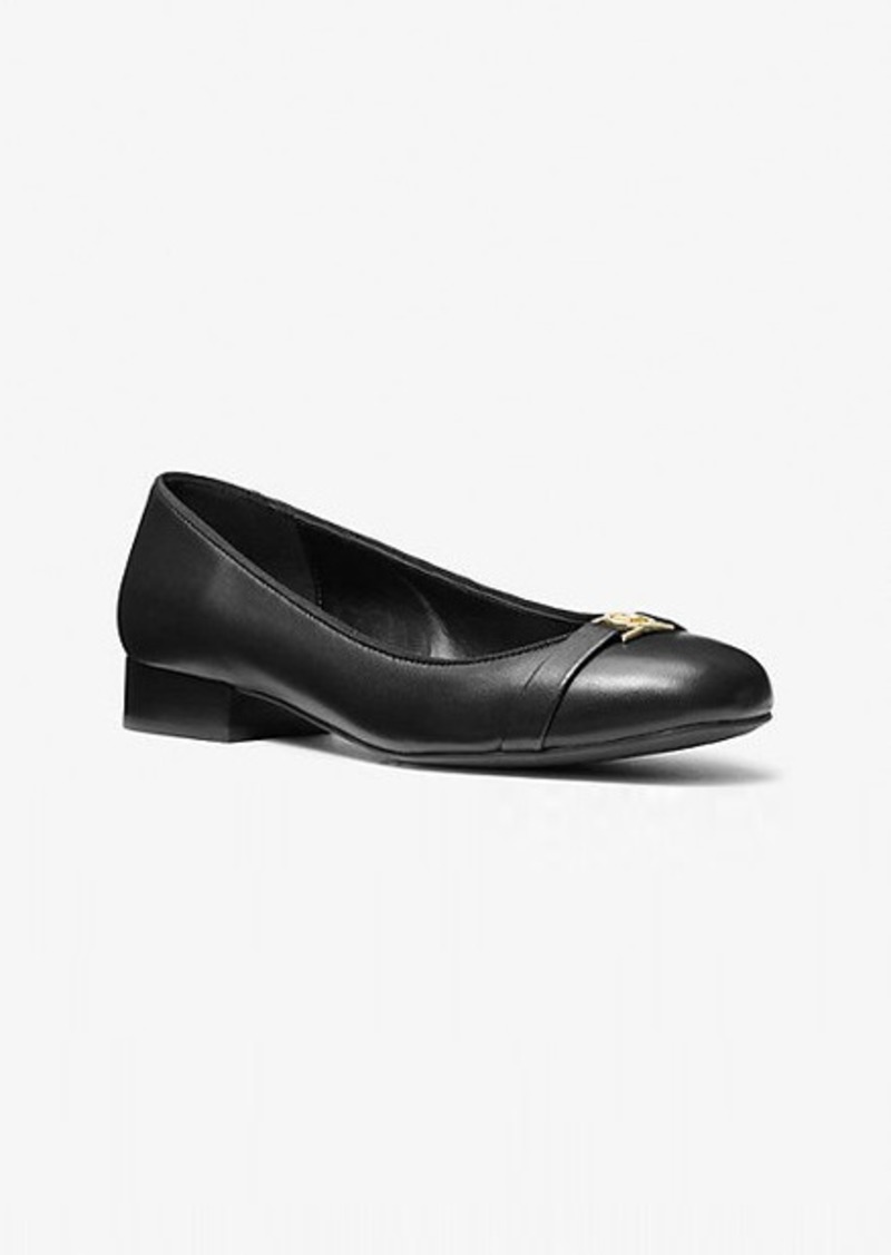 Michael Kors Mindy Flex Leather Ballet Flat