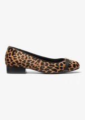 Michael Kors Mindy Flex Leopard Print Calf Hair Ballet Flat