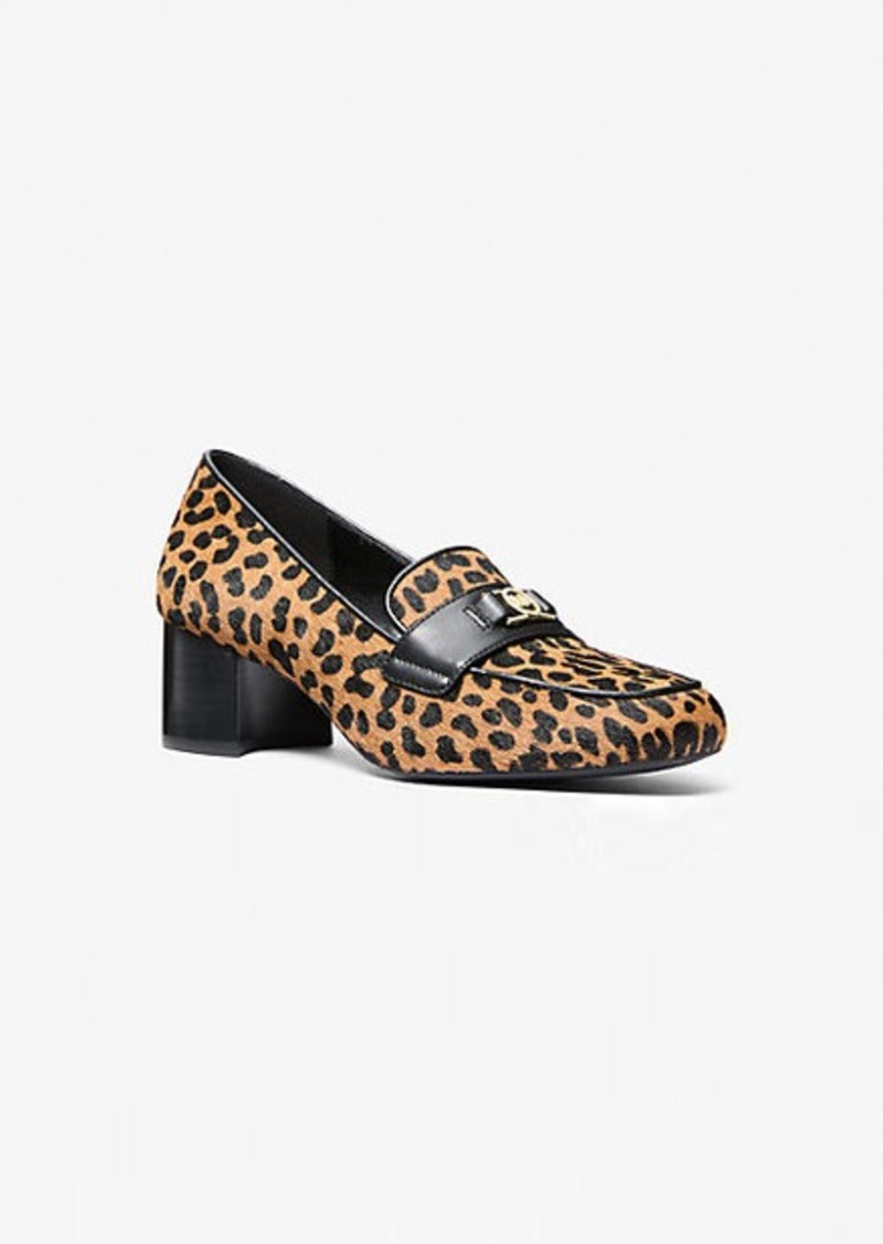 Michael Kors Mindy Flex Leopard Print Calf Hair Loafer