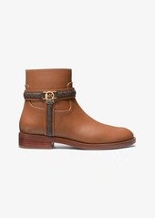 Michael Kors Mindy Leather and Signature Logo Trim Boot