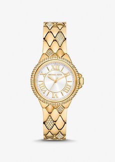 Michael Kors Mini Camille Pavé Gold-Tone Watch