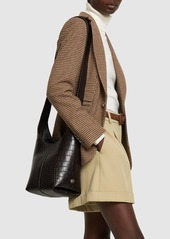 Michael Kors Mini Dede Croc Embossed Hobo Bag