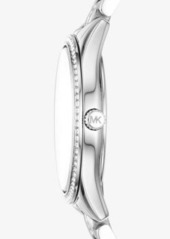 Michael Kors Mini Lauryn Pavé Silver-Tone Watch