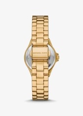 Michael Kors Mini Lennox Animal Pavé Gold-Tone Watch