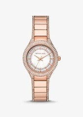 Michael Kors Mini Sylvia Pavé Rose Gold-Tone Watch