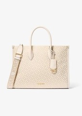 Michael Kors Mirella Medium Metallic Logo Jacquard Tote Bag