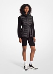 Michael Kors Mixed-Media Packable Jacket