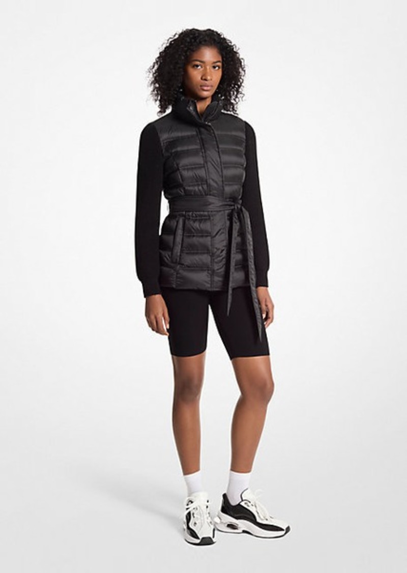 Michael Kors Mixed-Media Packable Jacket