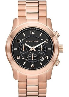 Michael Kors MK9123 - Runway Chronograph Rose Gold-Tone Stainless Steel Watch