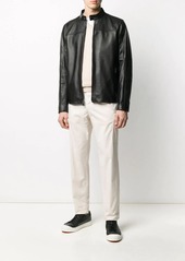 Michael Kors mock-neck biker jacket