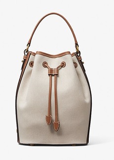 Michael Kors Monogramme Medium Linen Bucket Bag
