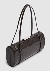 Michael Kors Natalie Barrel Croc Embossed Leather Bag