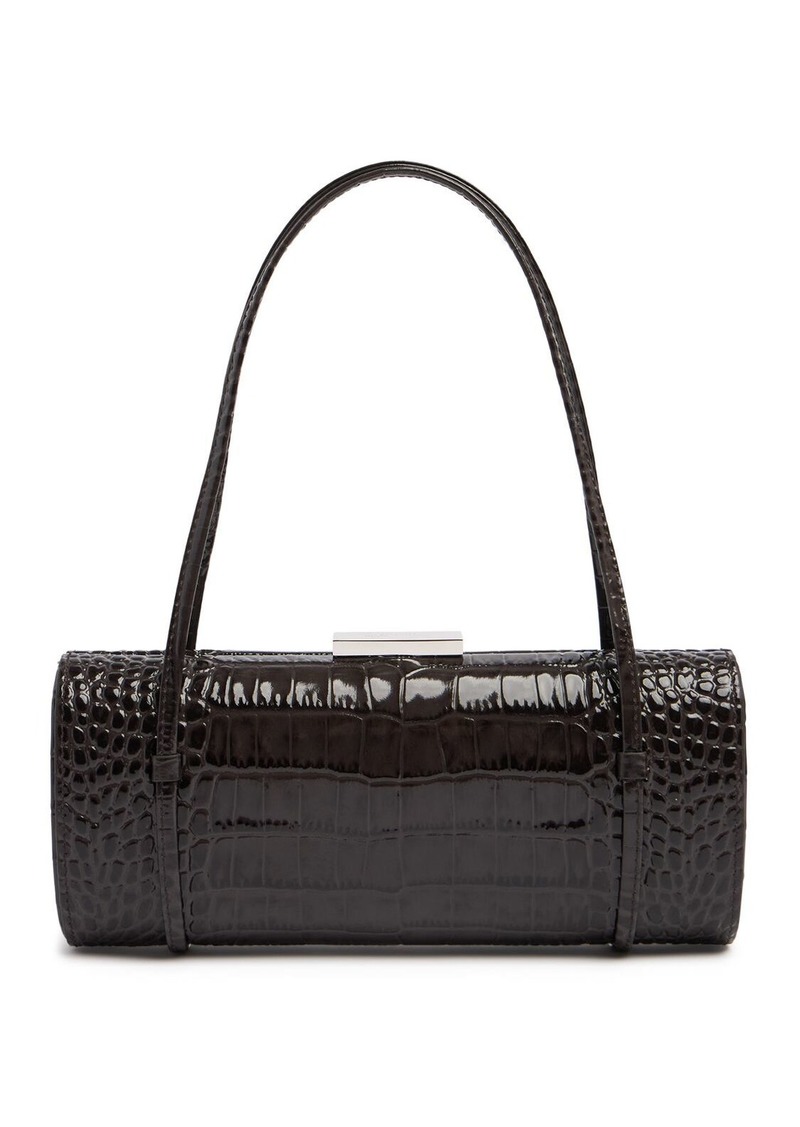 Michael Kors Natalie Barrel Croc Embossed Leather Bag