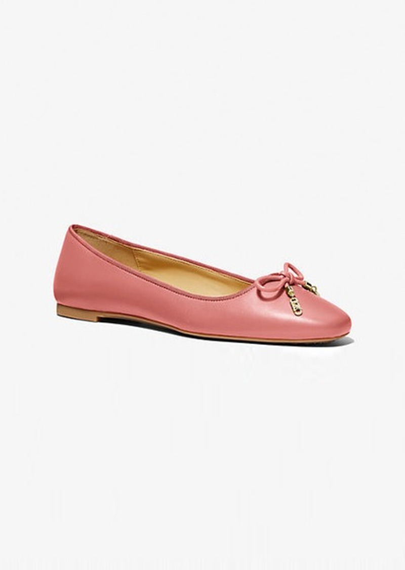 Michael Kors Nori Leather Ballet Flat