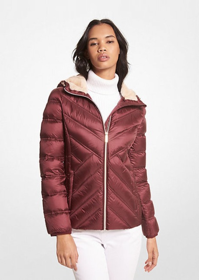 Michael Kors Nylon Packable Hooded Jacket