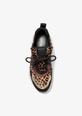 Michael Kors Olympia Leopard Print Calf Hair Trainer