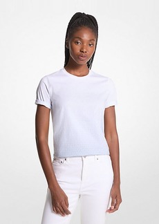Michael Kors Ombré Logo Organic Cotton Jersey T-Shirt