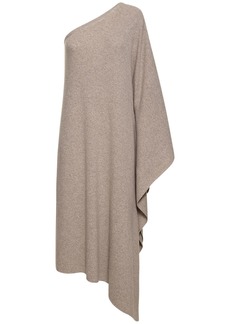 Michael Kors One Shoulder Cashmere Knit Long Caftan