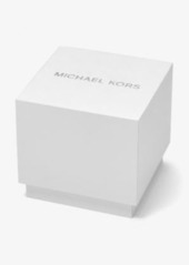 Michael Kors Oversized Accelerator 2.0 Silver-Tone and Textured Silicone Watch